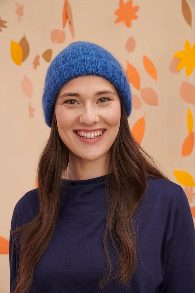 Bonnet laine mohair soie femme bo A