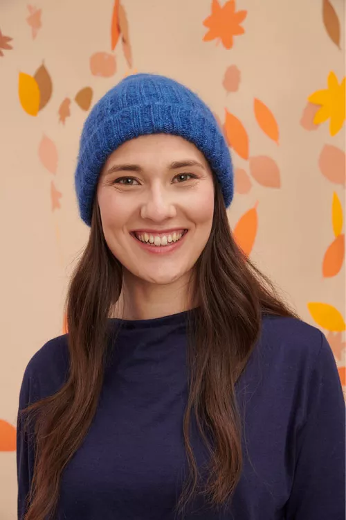 Bonnet laine mohair soie femme bo A