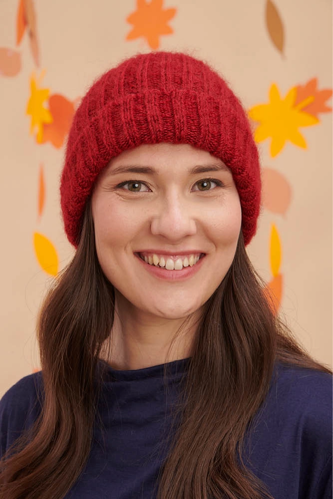 Bonnet laine mohair femme