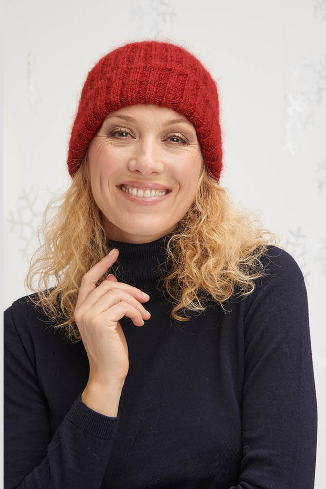 Bonnet laine mohair femme