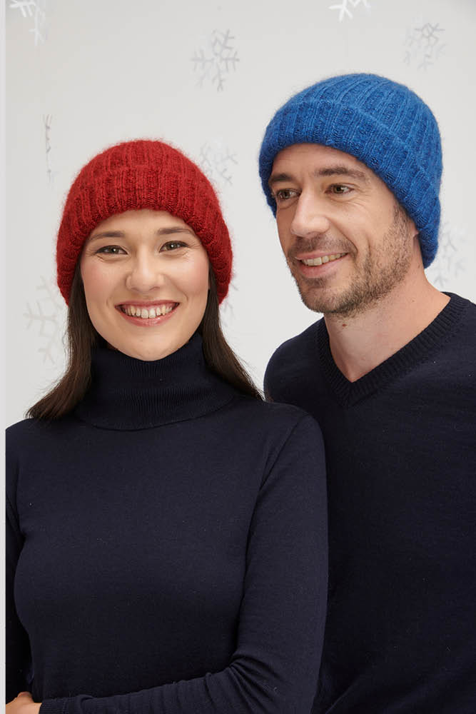 Bonnet laine mohair soie femme bo noel B