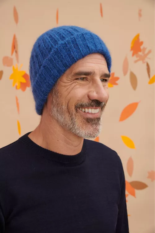 Bonnet laine mohair soie homme bo A