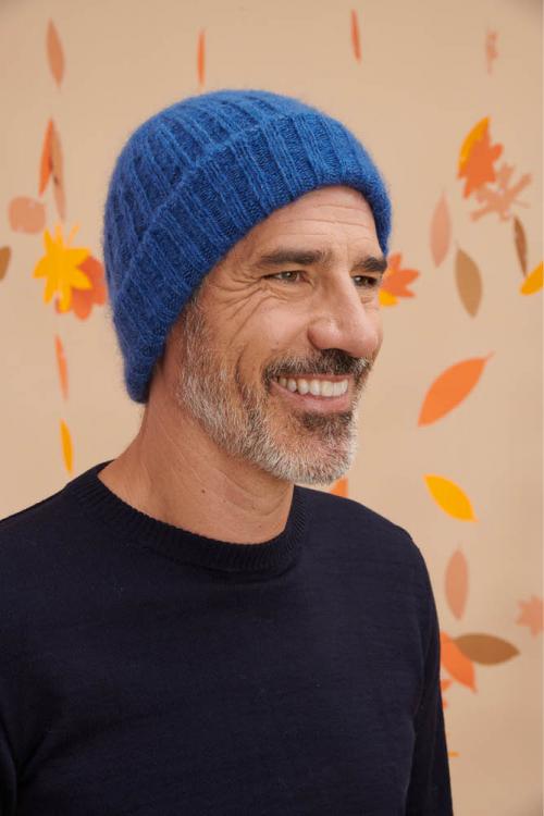 Bonnet laine mohair soie homme bo A