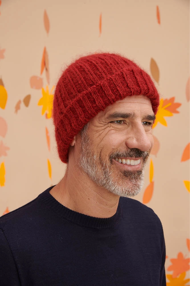 Bonnet laine mohair soie homme bo D