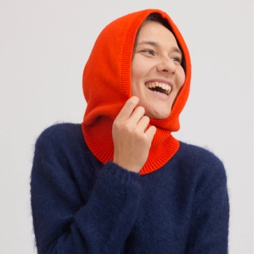 Cagoule en laine recyclée Claude