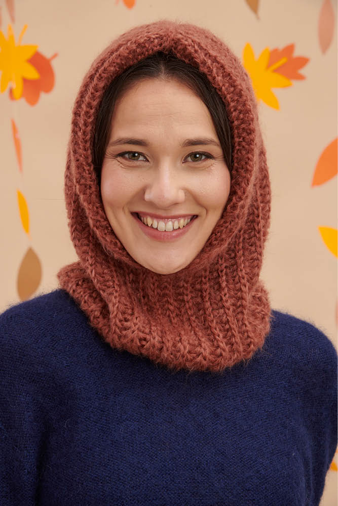 Cagoule en laine mohair pour femme