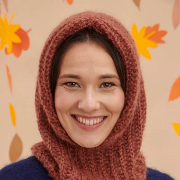 Cagoule en laine mohair pour femme