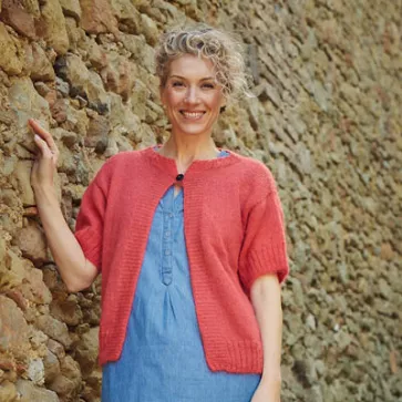 Gilet en laine mohair et soie