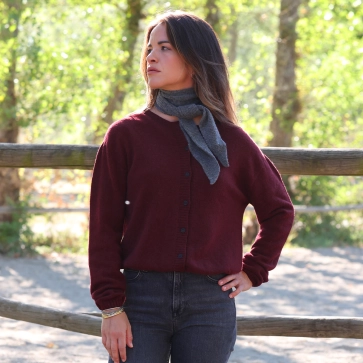 Cardigan en laine recyclée pour femme Rose