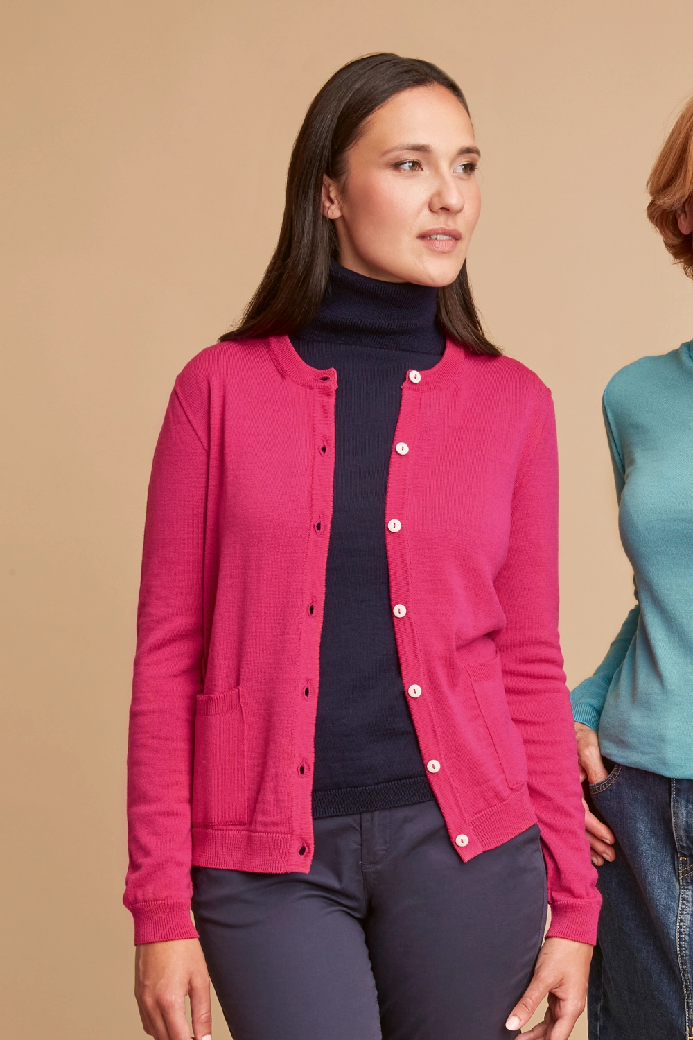 Cardigan en laine mérinos pour femme