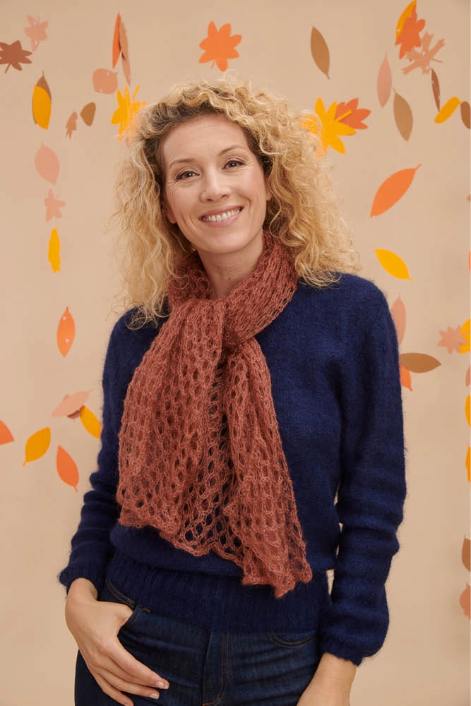 Carre foulard laine mohair et soie carre J