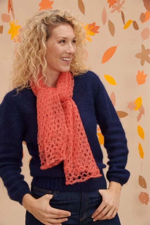 Carre foulard laine mohair et soie carre L