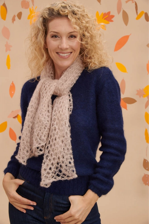 Carre foulard laine mohair et soie carre M