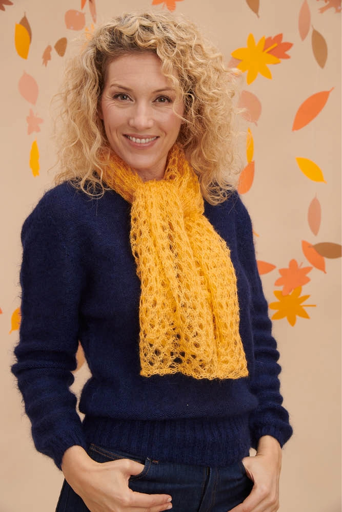 Carre foulard laine mohair et soie carre N