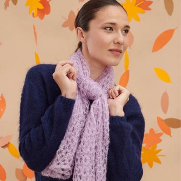 Carré laine mohair et soie pour femme