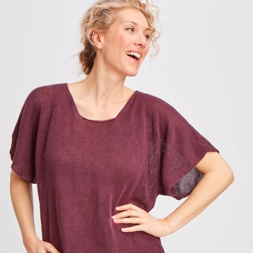 Pull en lin tunique femme