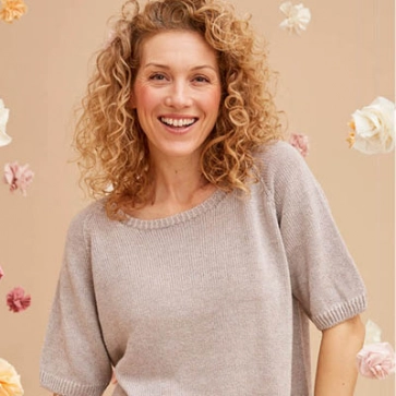 Pull manches courtes en lin