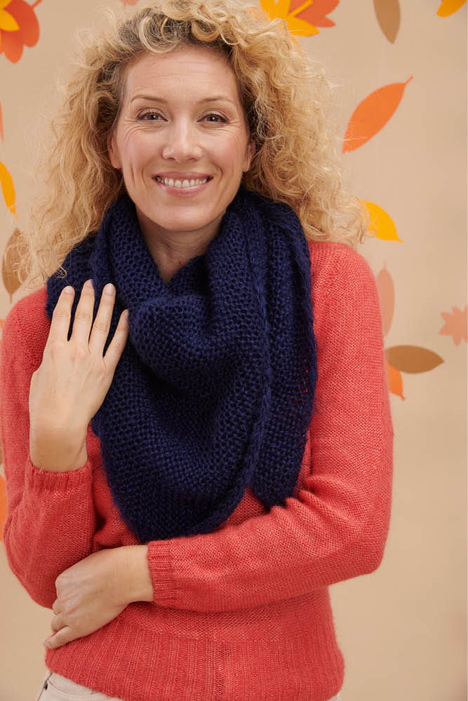 Châle trendy laine mohair et soie pour femme