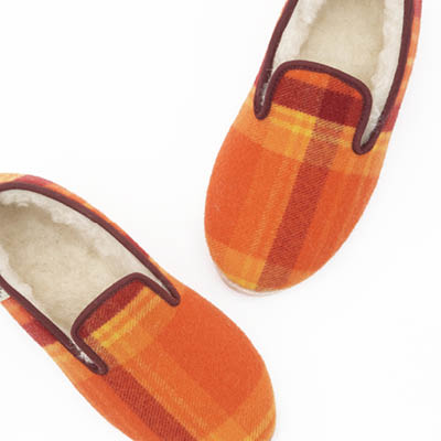 Charentaises mohair et laine écossais Méli-mélo
