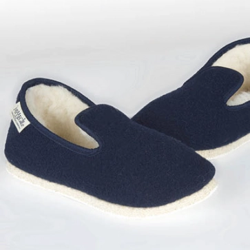 Charentaises mohair et laine marine