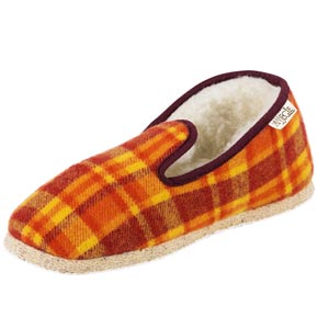 Charentaises mohair et laine écossais helios
