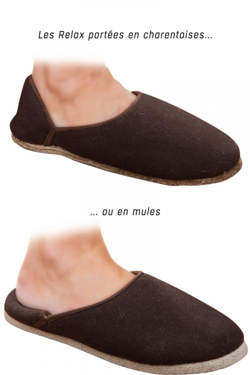 Charentaises laine cachemire relax