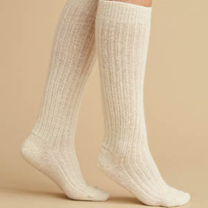 Chaussettes hautes sans élastique laine mohair