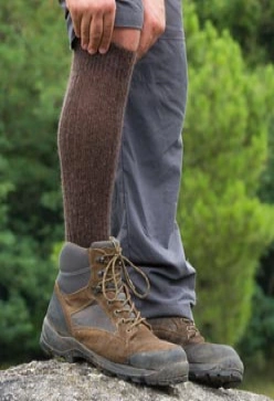 Chaussettes sans couture laine mohair et yack hautes