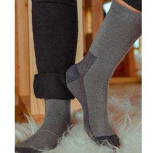 Chaussettes laine mérinos et soie ultra-solides