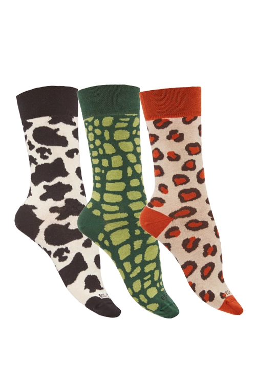 Chaussettes en coton bio animales 
