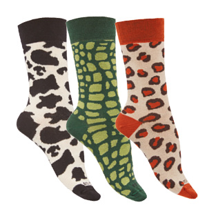 Chaussettes en coton bio animales