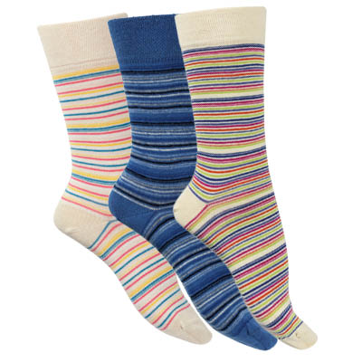 Chaussettes Coton bio   Rayées