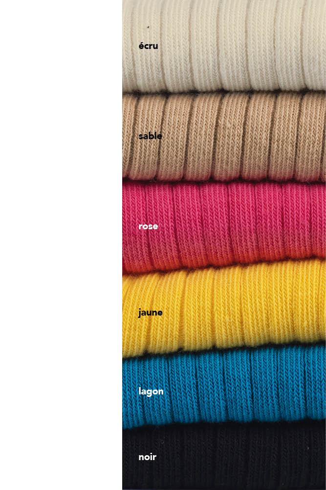 Chaussettes coton cs couleurs