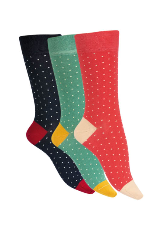 Chaussettes Coton peigné à pois