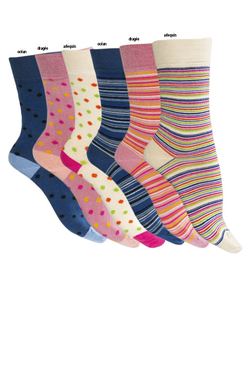 Chaussettes Coton peigné Rayées