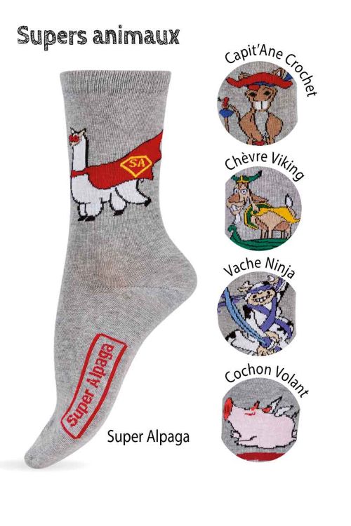 Chaussettes coton Supers Animaux