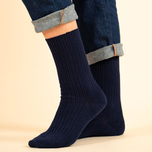 Chaussettes sans élastique coton bio santé