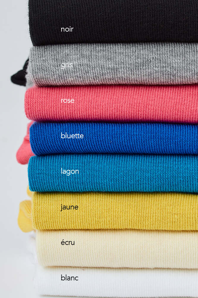Chaussettes courtes coton bio cotc bam couleurs