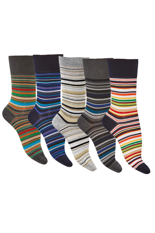 Chaussettes sans couture mohair rayures multicolores - Missegle: chaussette  sans couture