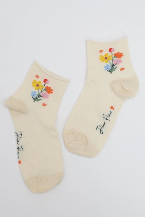 Chaussettes fleurs COTCF 7