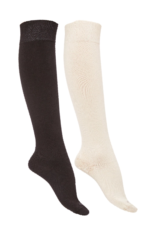 Chaussettes hautes coton bio anti-fatigue