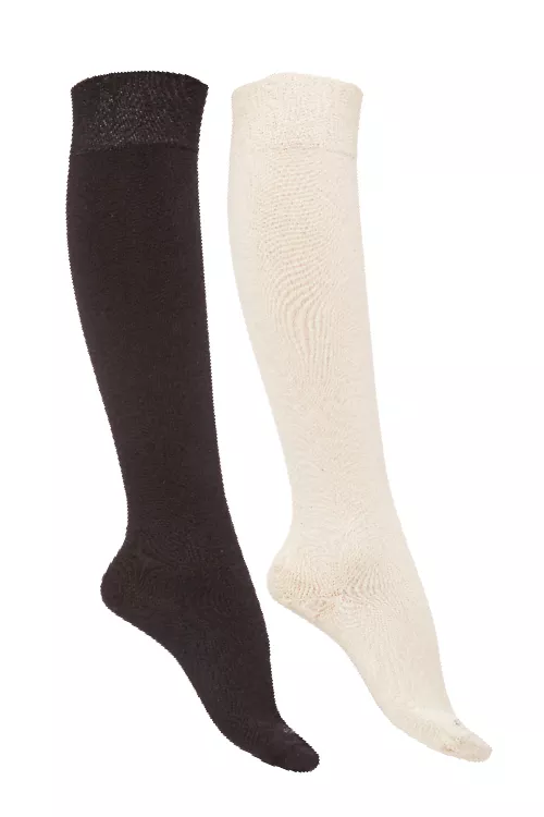 Chaussettes hautes coton bio anti-fatigue