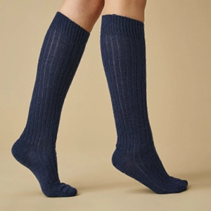 Chaussettes sans couture laine mohair hautes