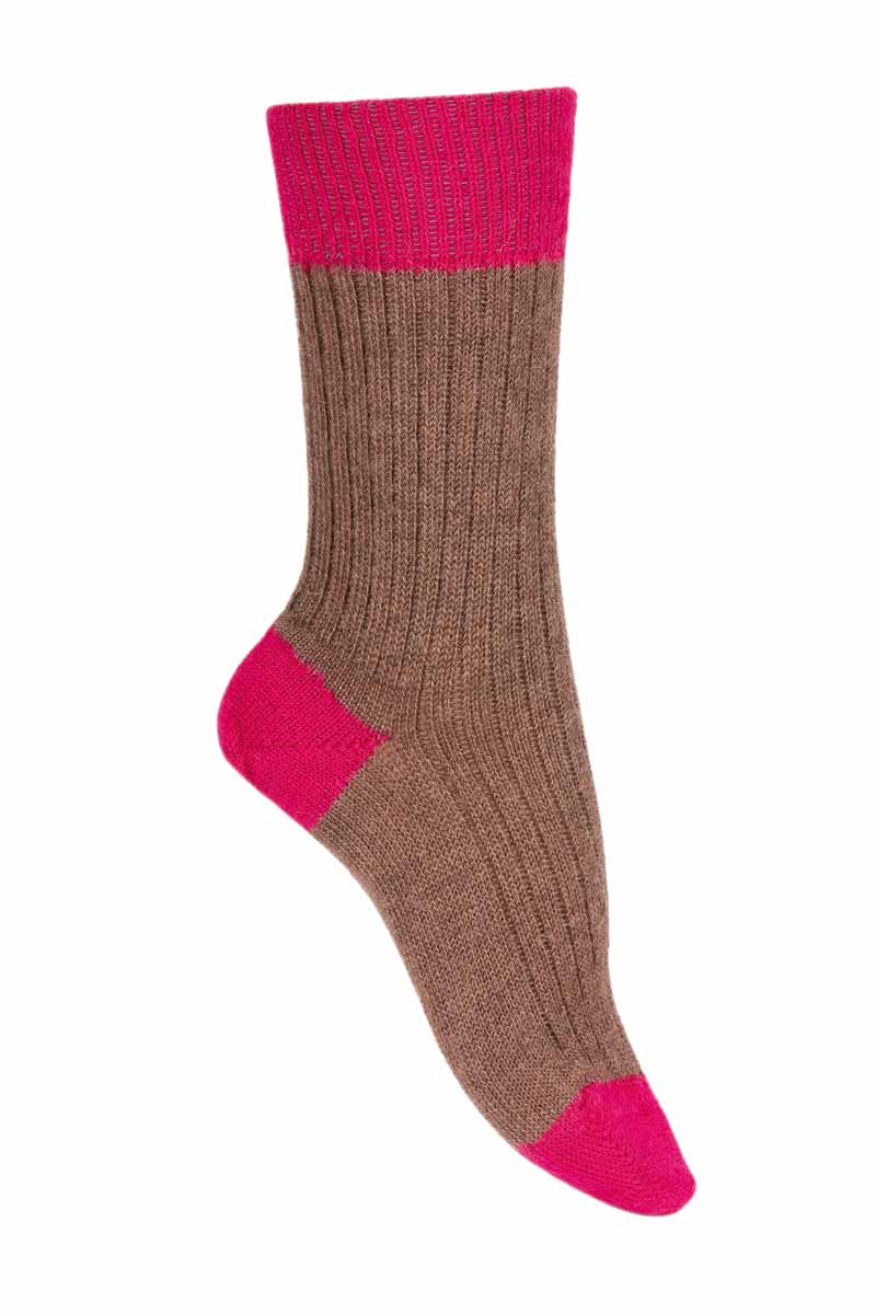 Chaussettes Laine Mohair Bicolores Bonnes affaires