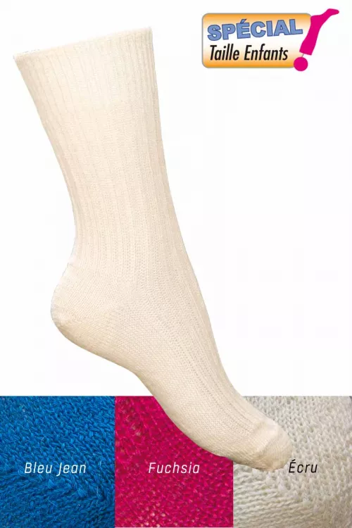 Chaussettes laine enfant couleurs