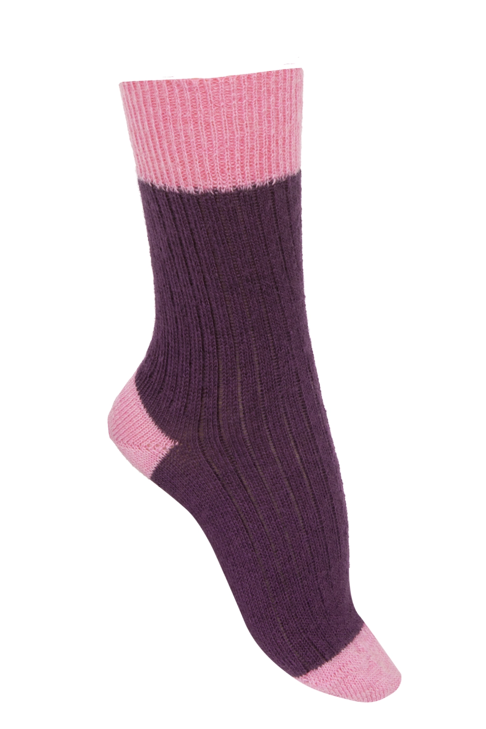 Chaussettes laine mohair bicolores