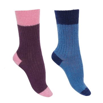 Chaussettes laine mohair bicolores