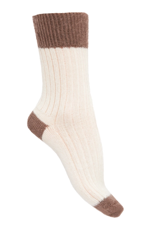 Chaussettes chaudes laine mohair santé bicolores