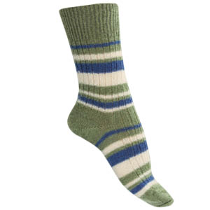 Chaussettes laine Mohair rayures multicolores