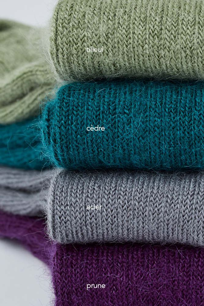Chaussettes laine mohair unies bam couleurs